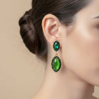 Emerald Green CrystaL Earrings GWE -201