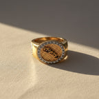Men’s Gold-Tone Leopard Statement Ring GMR -20