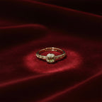 Golden Olive Halo Ring GWR -45