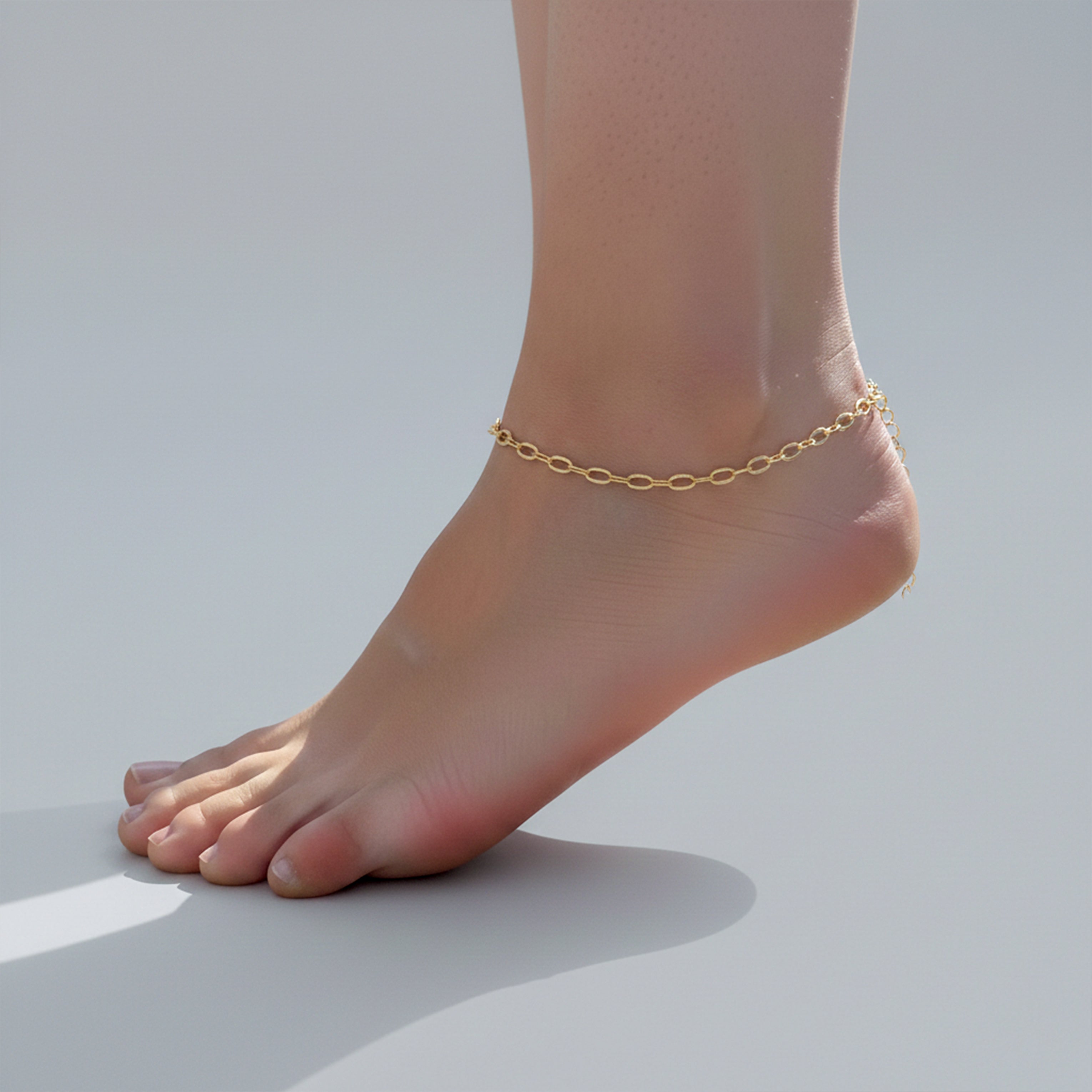 Oval Link Chain Anklet GWA -47