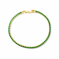 Gold Emerald Tennis Bracelet GWB -68