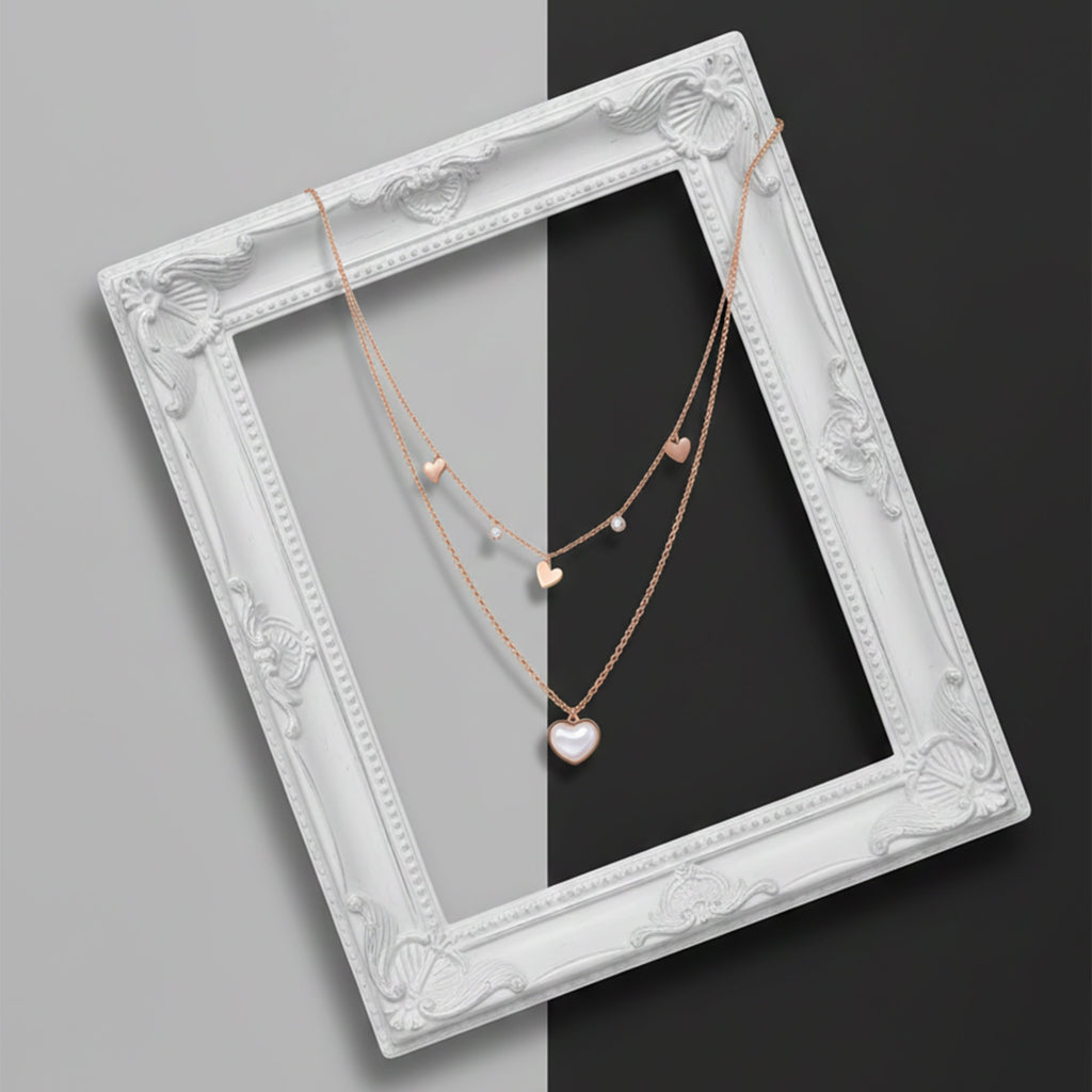 Hearts in Harmony Dual Layer Necklace GWN -23