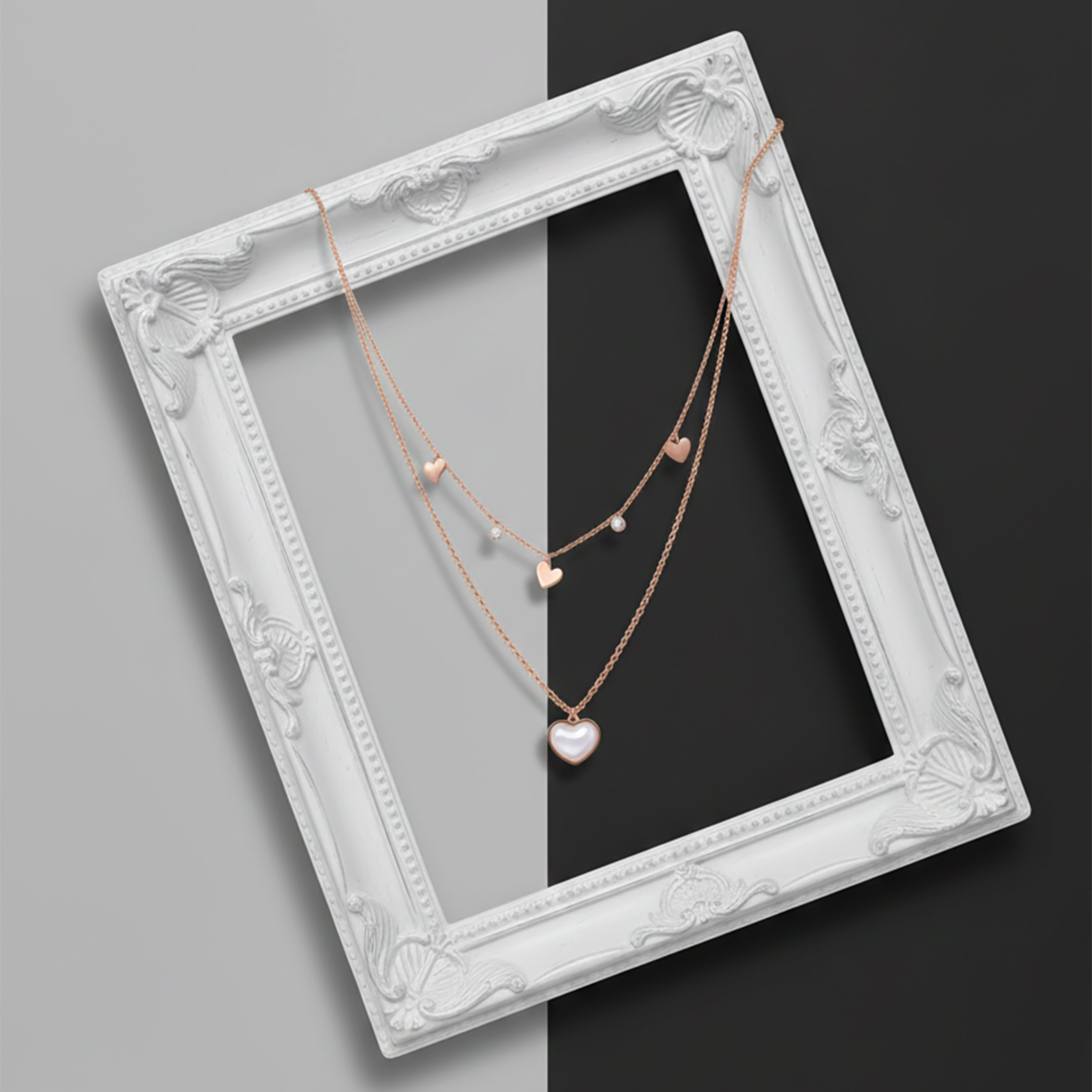 Hearts in Harmony Dual Layer Necklace GWN -23