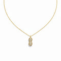 Golden Peanut Pearl Charm Necklace GWN -32