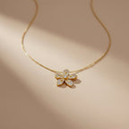 Brilliant Crystal Flower Statement Women Necklace GWN -144