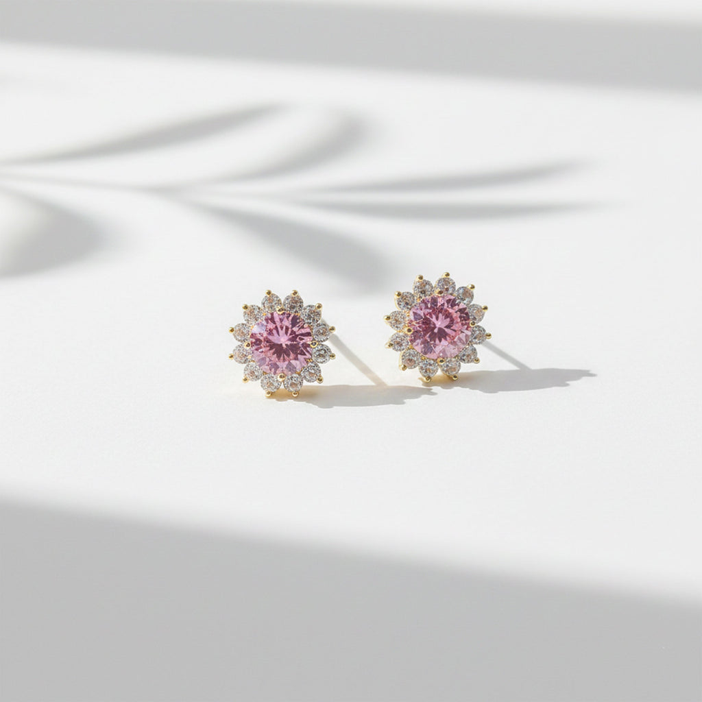 Blush Halo Stud Earrings GWE -73