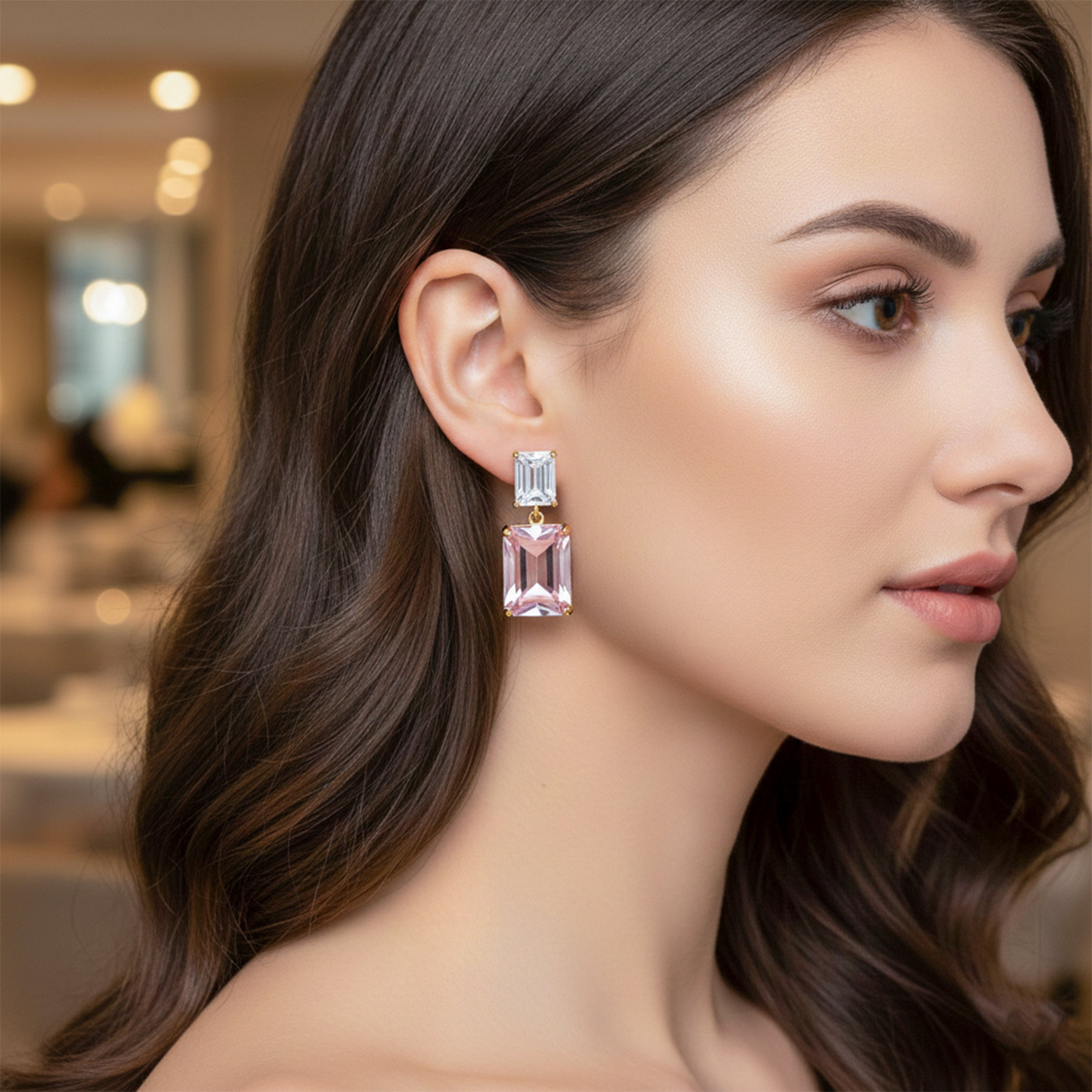 Prism Crystal Drop Earrings GWE -161
