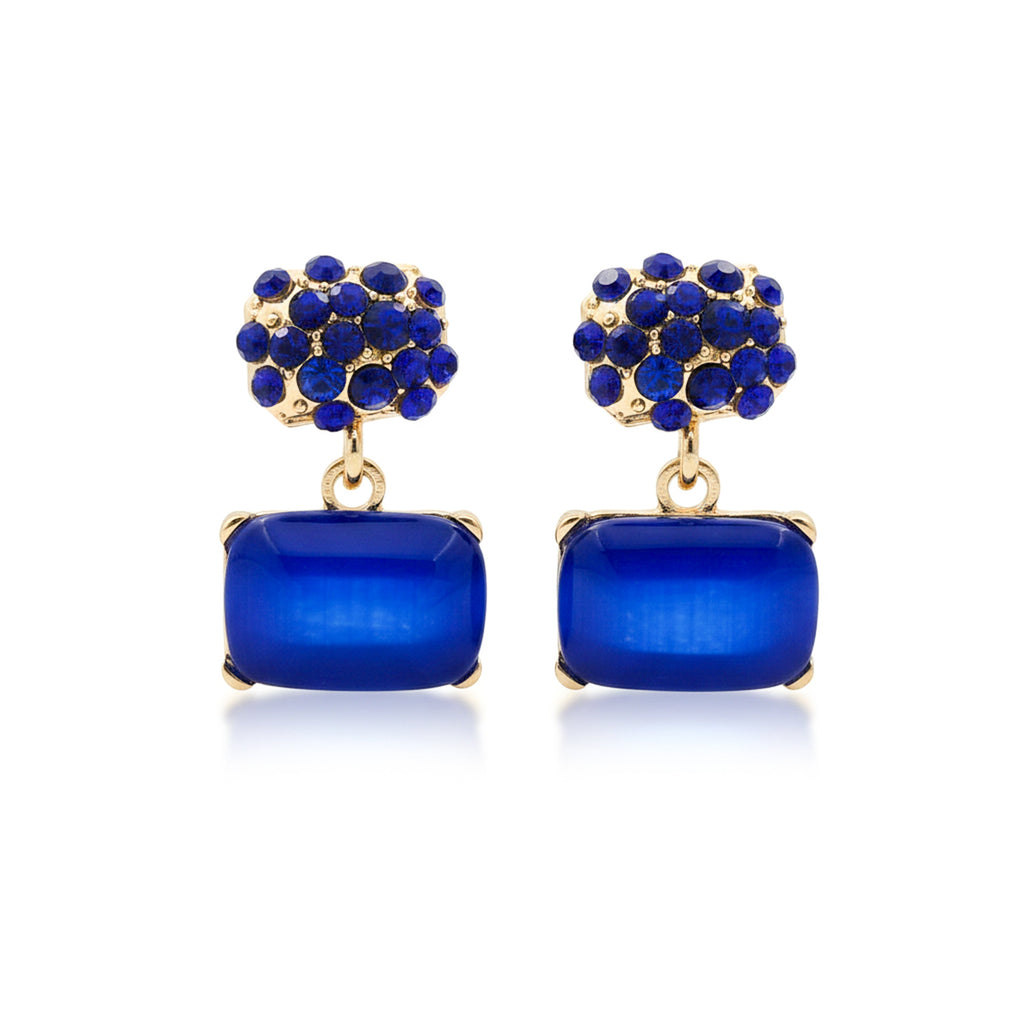 Royal Blue Crystal Earrings GWE-224