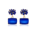 Royal Blue Crystal Earrings GWE-224