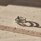 Emerald Serpent Wrap Ring GER -56