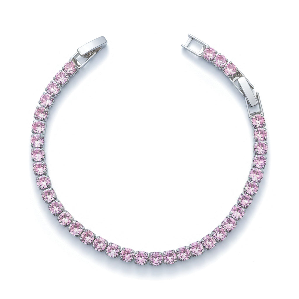 Pink Sapphire Tennis Bracelet GWB -63