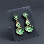 Green Enamel Earrings GWE -200