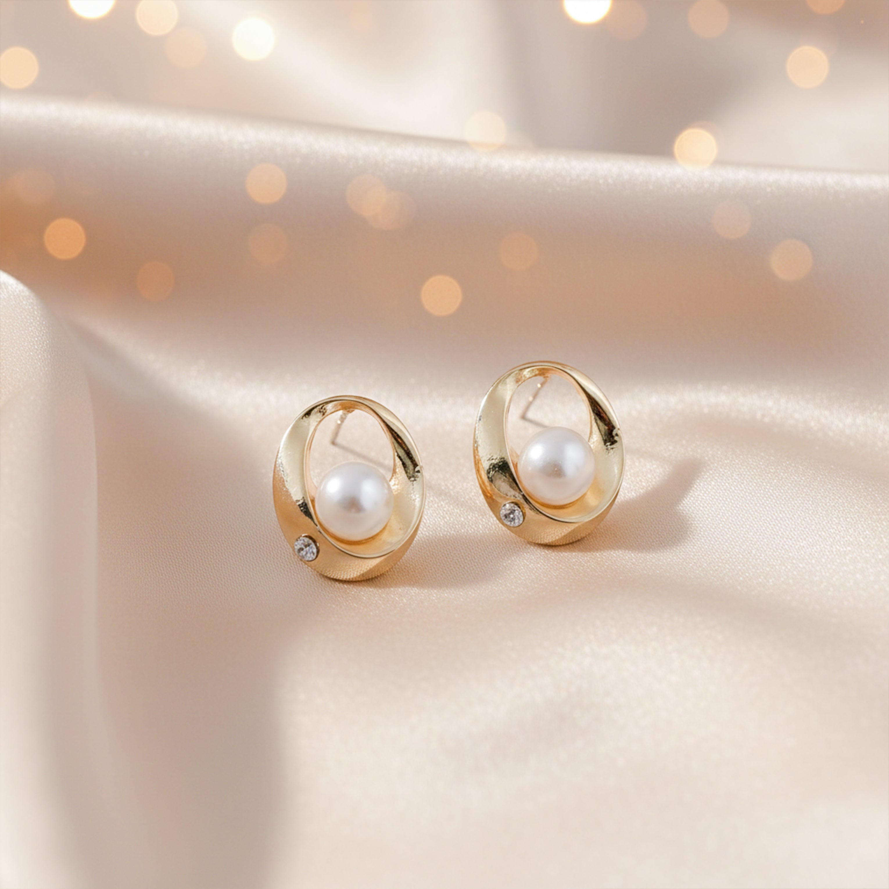 Luna Pearl Orbit Earrings GWE -58