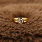 Men’s Gold-Tone Clear Stone Ring GMR -16