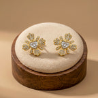 Heart Bloom Stud Earrings GWE -105