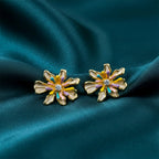 Rainbow Bloom Stud Earrings GWE -154