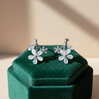 Silver Blossom Floral Stud Earrings GWE -111