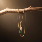 Wing Drop Pendant Necklace GWN -116
