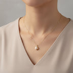 Pink Pearl Swirl Pendant Necklace GWN -34