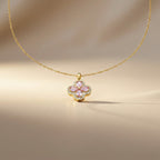 Pink Blossom Stone Pendant Necklace GWN -109