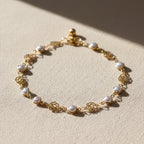 Rose Pearl Charm Anklet GWA -48