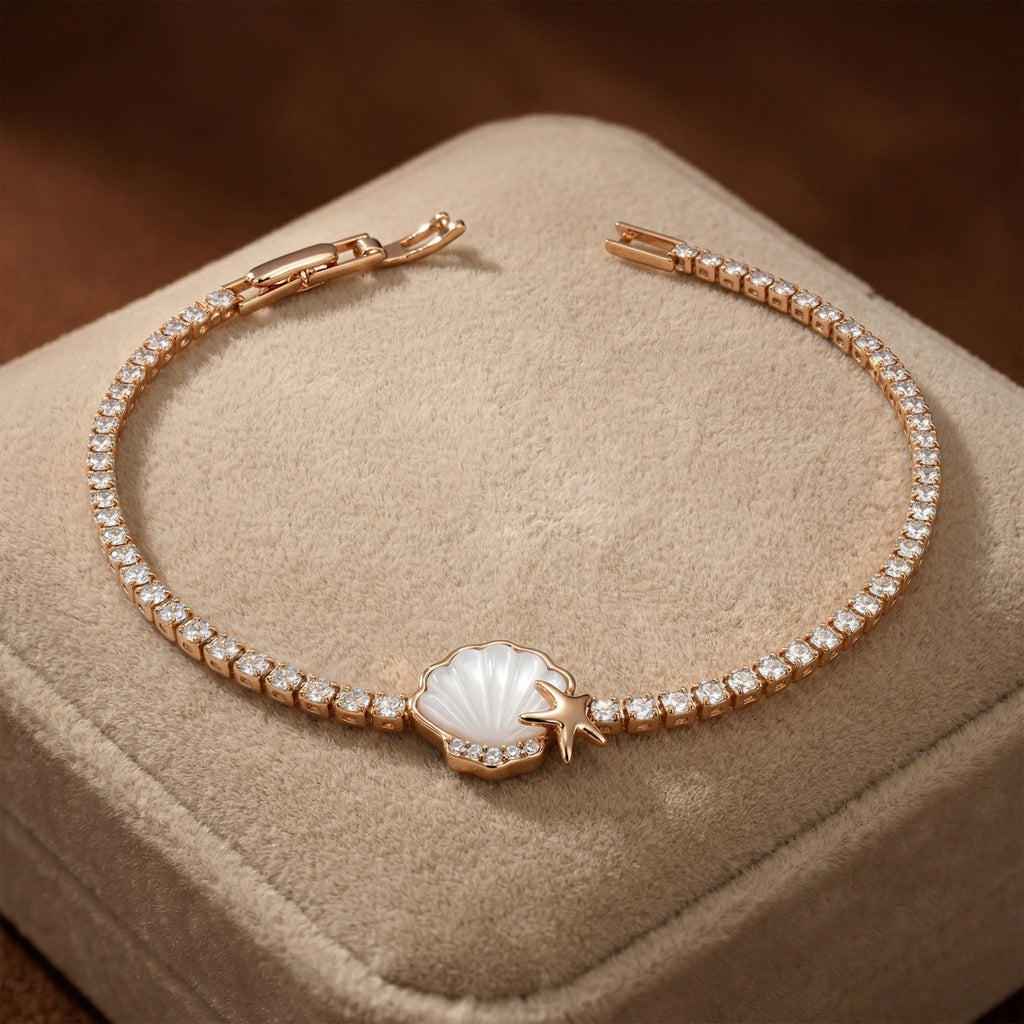 Rose Gold Shell & Starfish Bracelet GWB -101