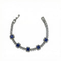 Blue Princess Halo Tennis Bracelet GWB -132