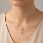 Floral Drop Pendant Necklace GWN -124