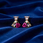 Rose Pearl Stud Earrings GWE -237