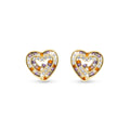 Multicolo Heart Stud Earrings GWE -123
