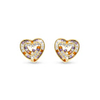 Multicolo Heart Stud Earrings GWE -123