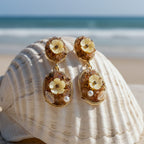 Golden Floral Earrings GWE -246