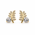 Golden Fern Sparkle Studs GWE -103
