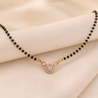 Rose Gold Floral Stone Mangalsutra GM -58