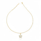 Crystal Star Charm Pendant Necklace GWN -115