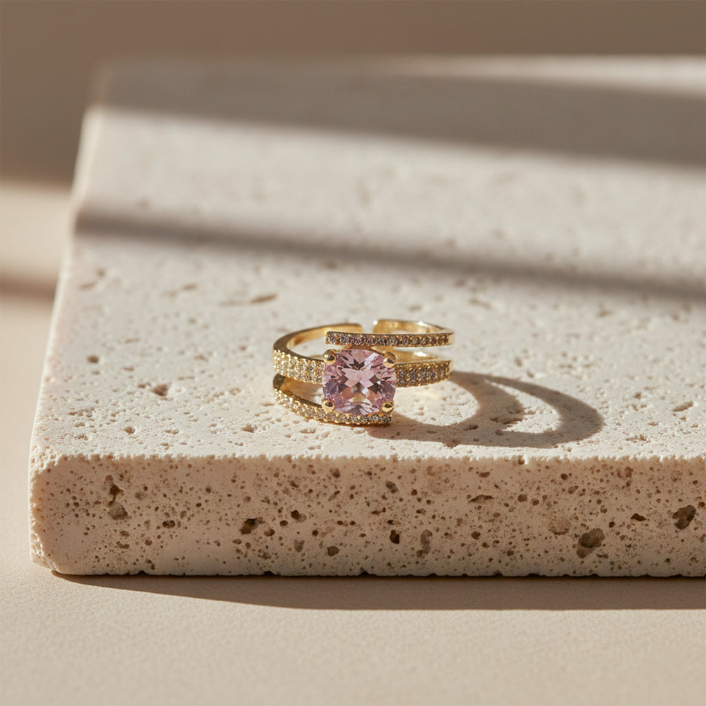 Blush Princess Square Ring GWR -48