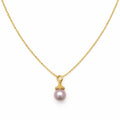 Golden Infinity Pearl Pendant Necklace GWN -38