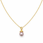 Golden Infinity Pearl Pendant Necklace GWN -38