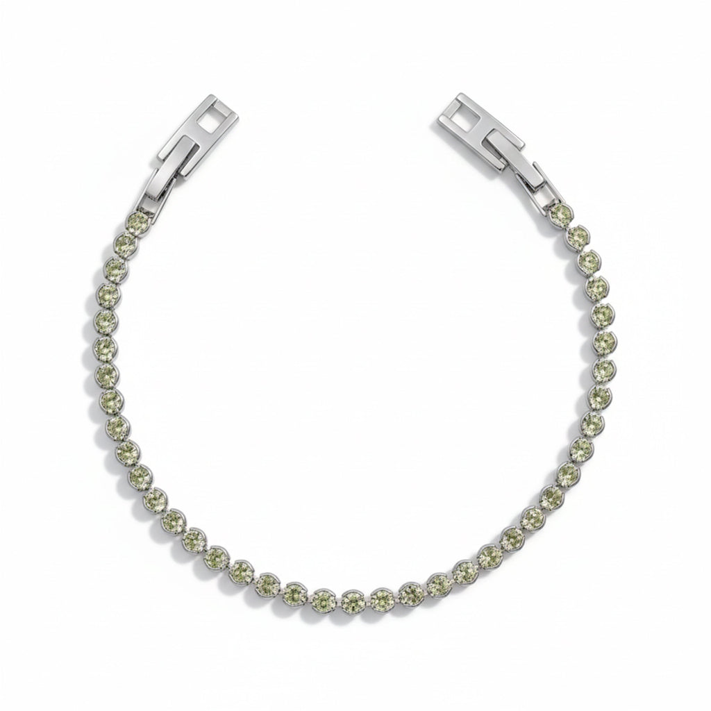 Green Halo Tennis Bracelet GWB -122