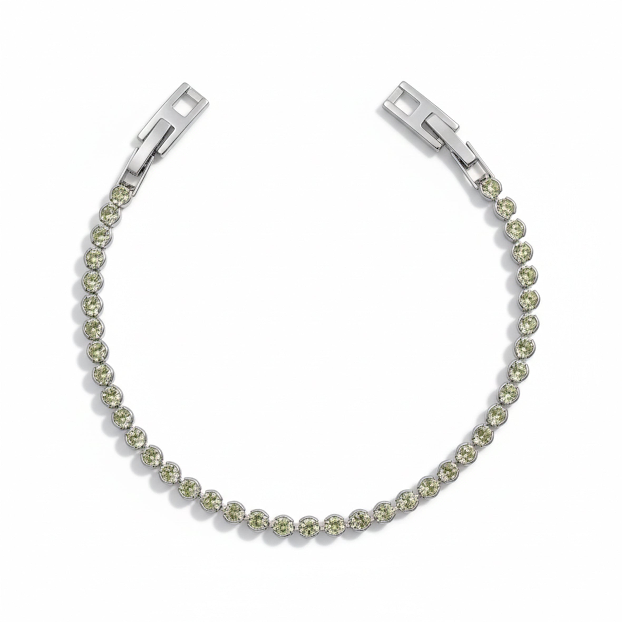 Green Halo Tennis Bracelet GWB -122