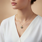 Black Floral Necklace GWN -107