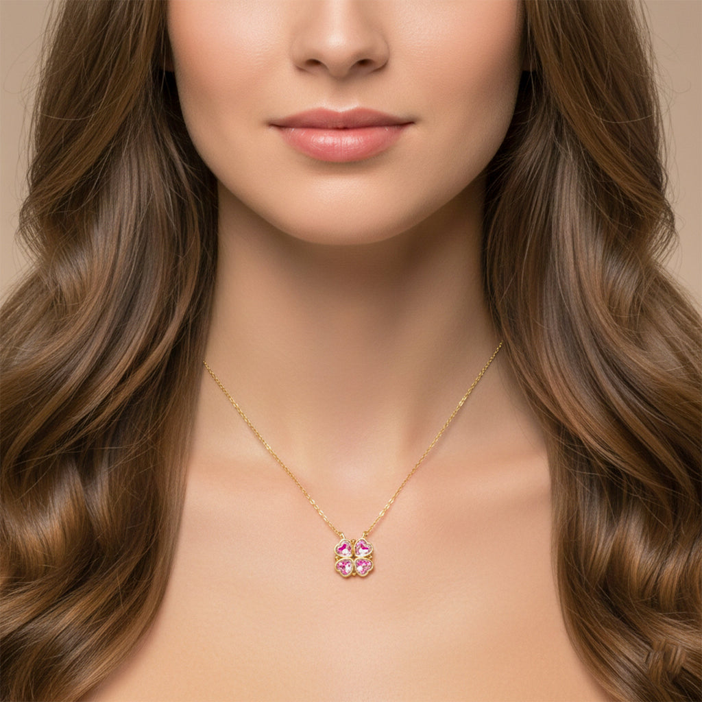 Clover Heart Pendant Necklace GWN -85