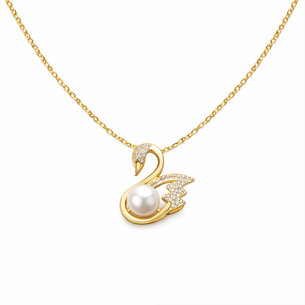 Golden Swan Pearl Pendant Necklace GWN -35