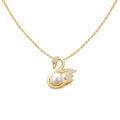 Golden Swan Pearl Pendant Necklace GWN -35