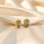 Spark Oval Stud Earrings GWE -124