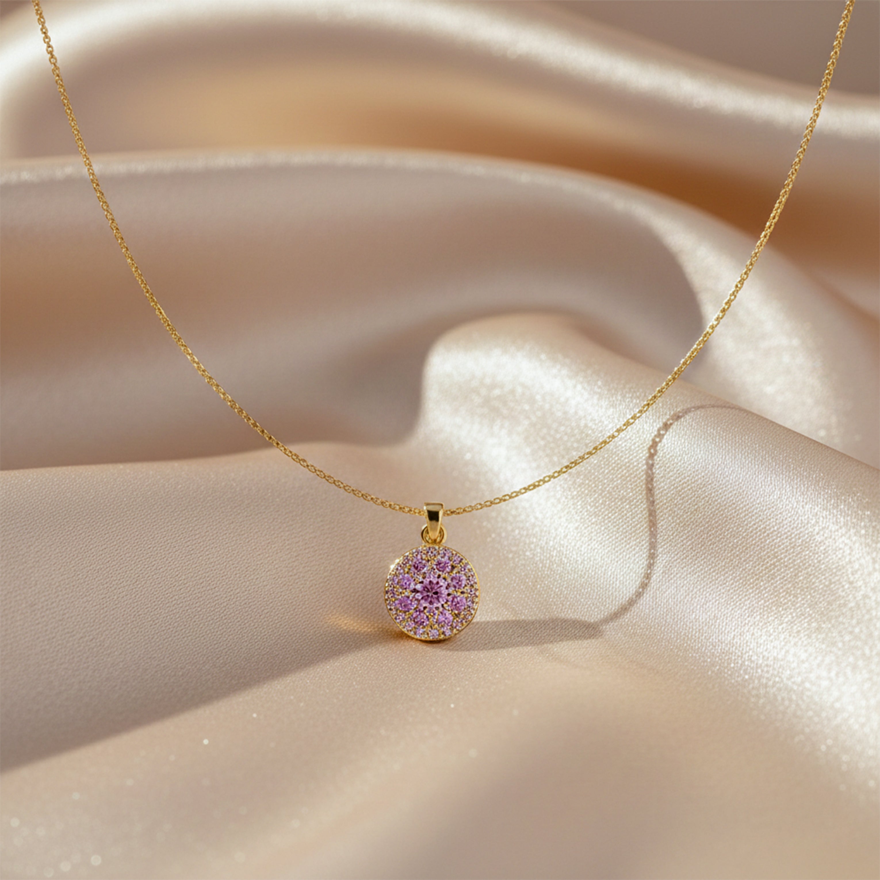 Amethyst-Purple Crystal Women Neckless GWN -89