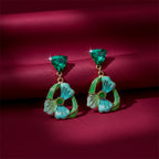 Emerald Floral Drop Earrings GWE -229