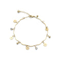 Floral Charm Crystal Anklet GWA -23