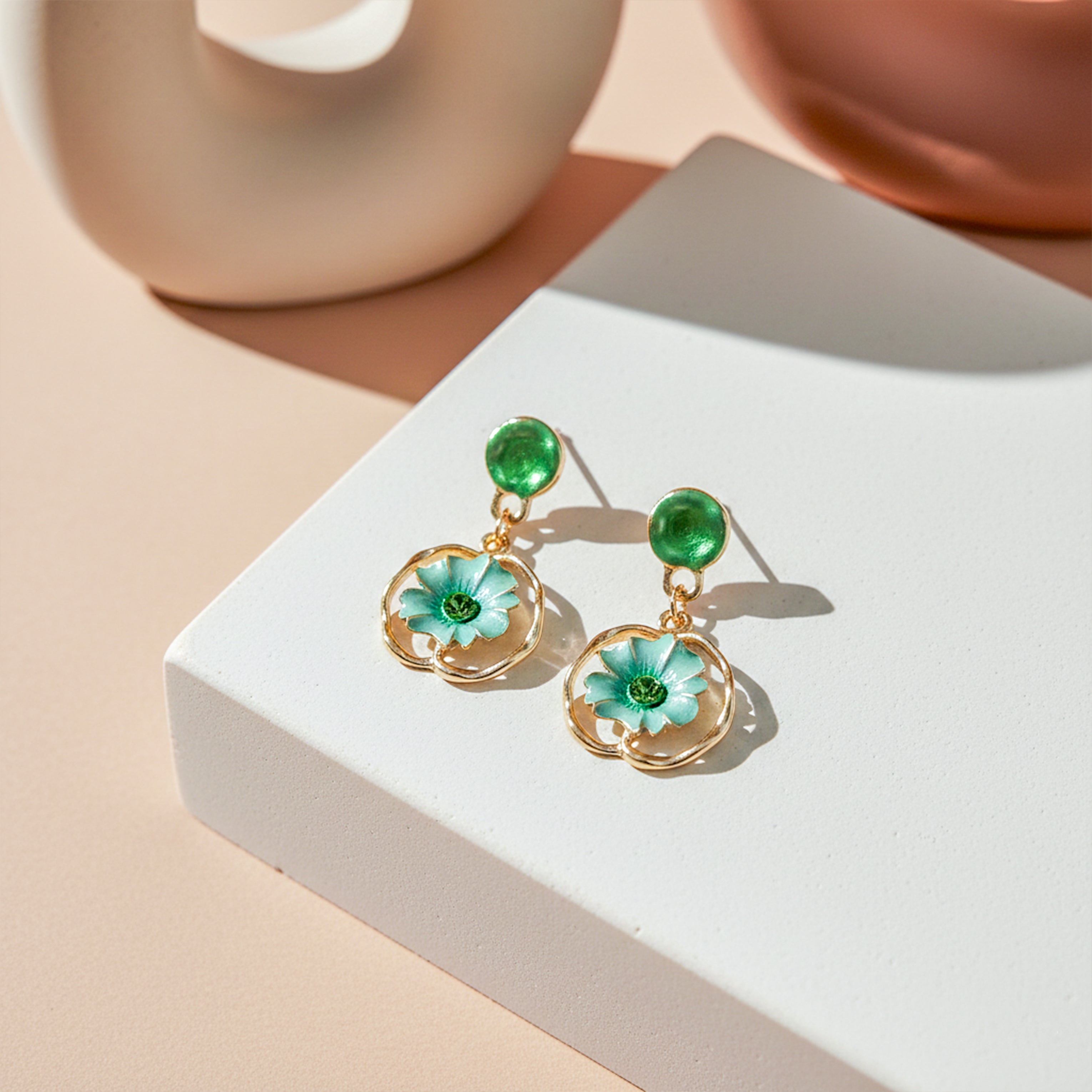 Bloom Gold Drop Earrings GWE -191