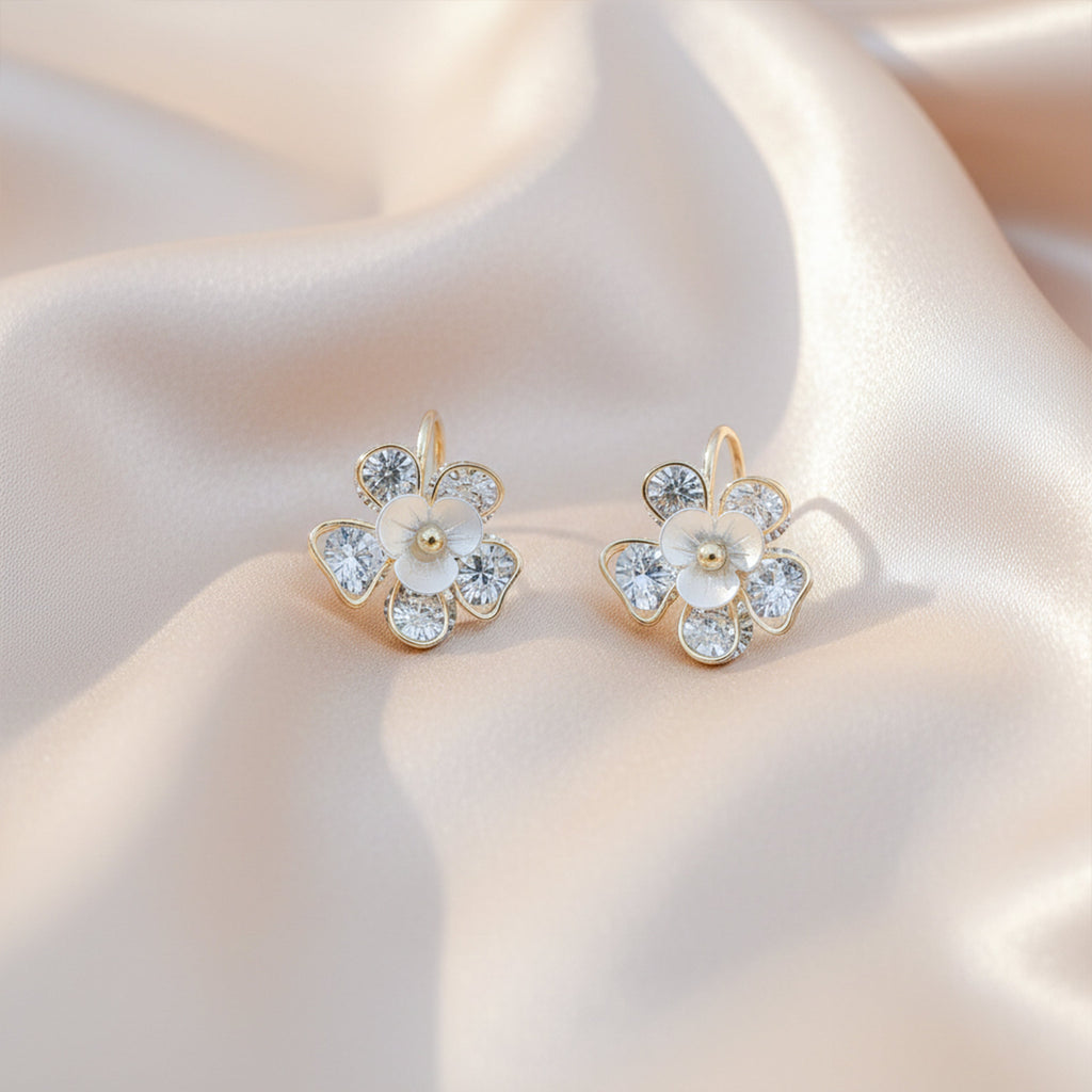 Bloom Crystal Floral Earrings GWE -99